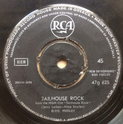 ELVIS PRESLEY - Jailhouse Rock / Treat Me Nice
