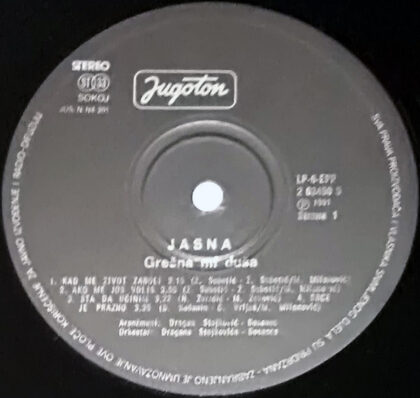 JASNA - Grešna Mi Duša